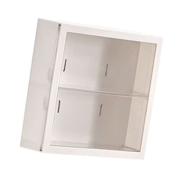 Vægmonteret udstillingsmontre Blind Box Figurer Display Case Håndværk Opbevaringsdisplay Stativ Støvfri Dukke Legetøjsopbevaringsboks White