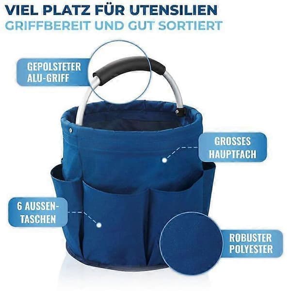 Hageoppbevaringsveske for multiverktøy (blå)