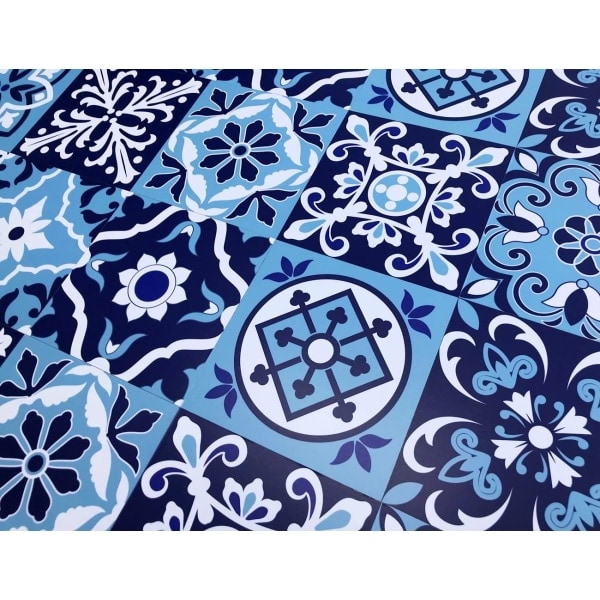 20 kpl Vintage Victorian laatta tarroja Keittiö Kylpyhuone Seinälaatta Tarroja Kuori ja Liimaa Laatta Siirtosuojakalvot Itsekiinnittyvät Blue and White