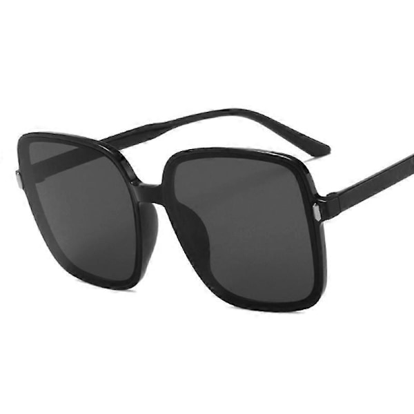 Muotisuunnittelijan neliönmuotoiset aurinkolasit naisille, retro vintage gradientti aurinkolasit naisille, kirkas linssi, musta valkoinen Oculos De Sol Black Gray other