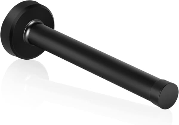 Dørstopper 150 mm/6 tommer lang svart dørstopper veggmontert moderne dørstopper slitesterk dørstopper i rustfritt stål