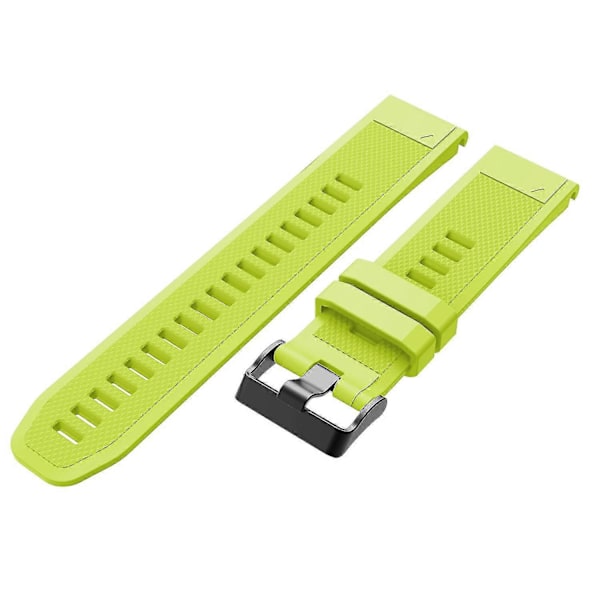 Til Garmin Fenix 5 Silikone Sportsurrem Justerbar Håndledsrem med Sort Spænde Green yellow Garmin Fenix 5