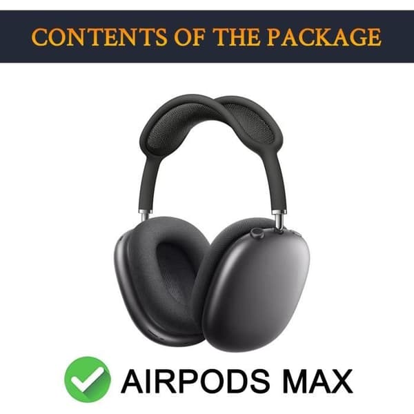 Ersättningsöronkuddar för hörlurar - AirPods Max-hörlurar - Meshtyg - Svart