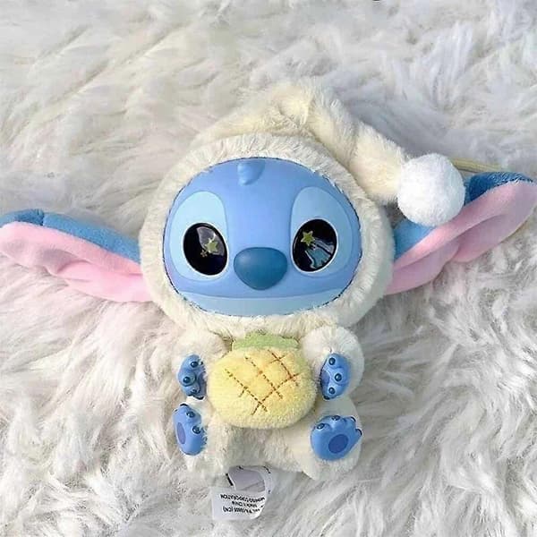 Miniso Stitch Spis Noget Før Sengetid Serie Vinyl Figur - Bekræftet Blind Box Ananas Pineapple