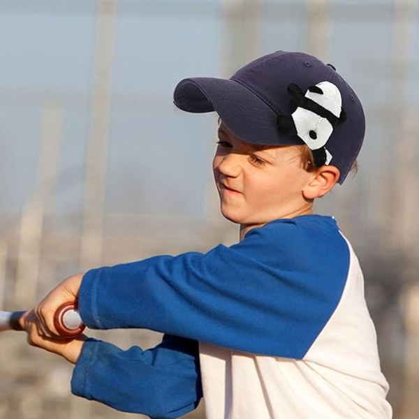 Tegneserie Baseball Cap, Panda Hat, Dame Baseball Cap Tegneserie Panda - Dame Hatte, Sød Justerbar Baseball, Blå Navy