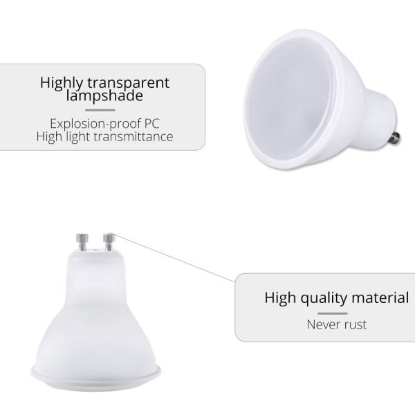 GU10 10W LED-lampa 2 st RGB+ Fjärrkontroll