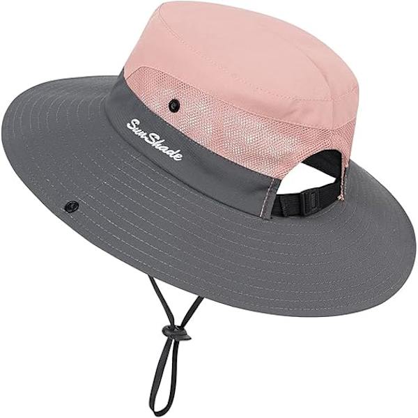 Dam och herr sommar solhatt bred brätte utomhus UV-skydd hatt hopfällbar hästsvans hinkhatt lämplig för strandfiske vandring