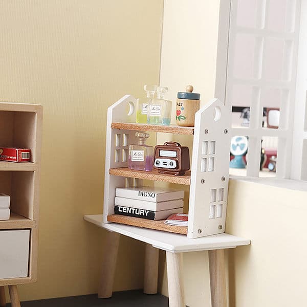 1:12 Dukkehus Miniature Bogreol Opbevaringsstativ Display Stand FA one size
