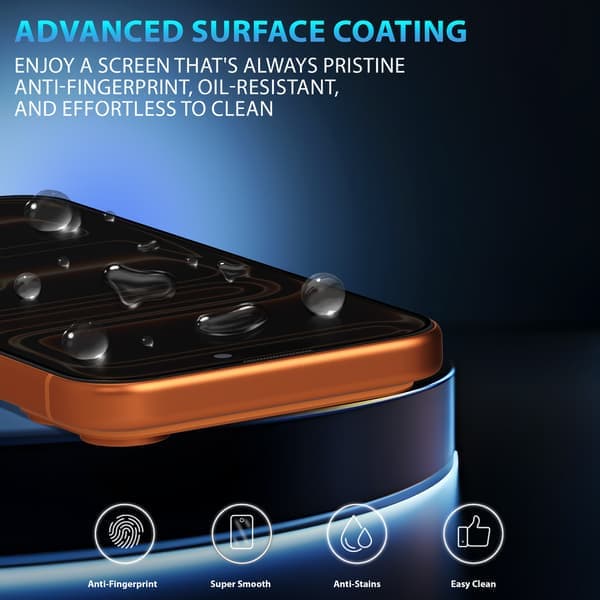 1-pack iPhone 17 Pro Sekretess Skärmskydd - Härdat Glas 9H - Superkvalitet 3D