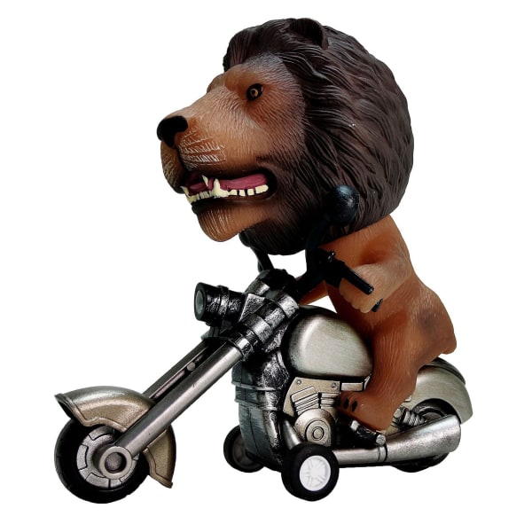 Simulation Lion Motorcycle Toy Inertia Riding Motorcycle Pull Back Car Lelu