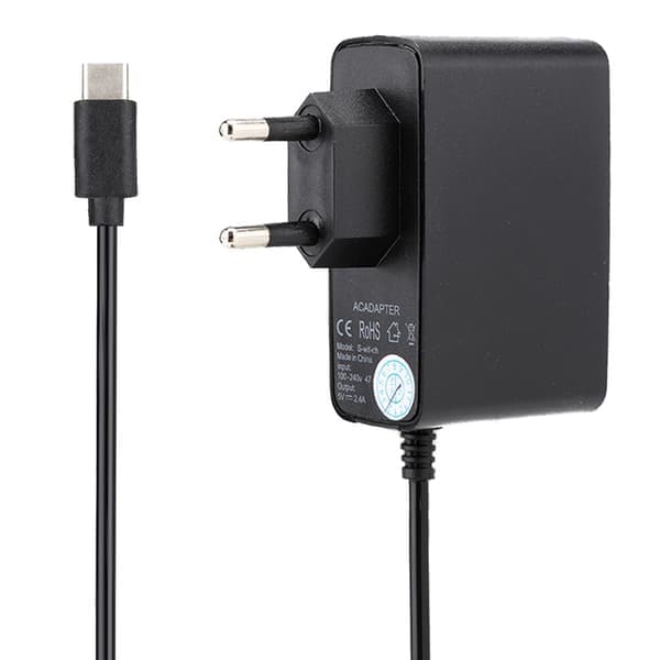 Kompatibel med Nintendo Switch strømadapter DC 5V/2.4A oplader 50/60Hz