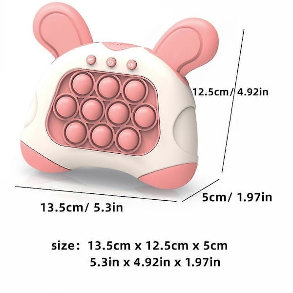 Snabb Tryck Bubblor Spelkonsol Pop It Konsol Pusselspel Sensorisk Avlastning Fidget Leksaker Födelsedagspresenter Pink