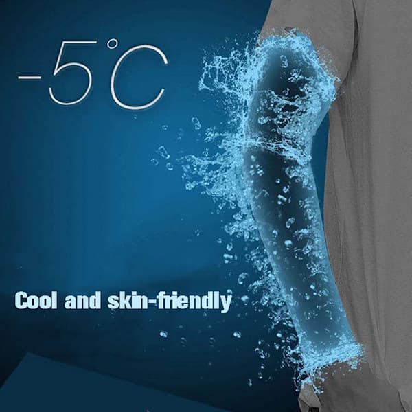 Is Silke Ärm Manschett Arm Uv Solskydd Halkskydd Sommar Utomhus Grå One Size Gray