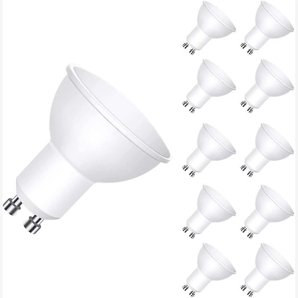 10 kpl Gu10 7w Led-kohdevalo 500 Lumen 220v Kohdevalolamppu Koti White light