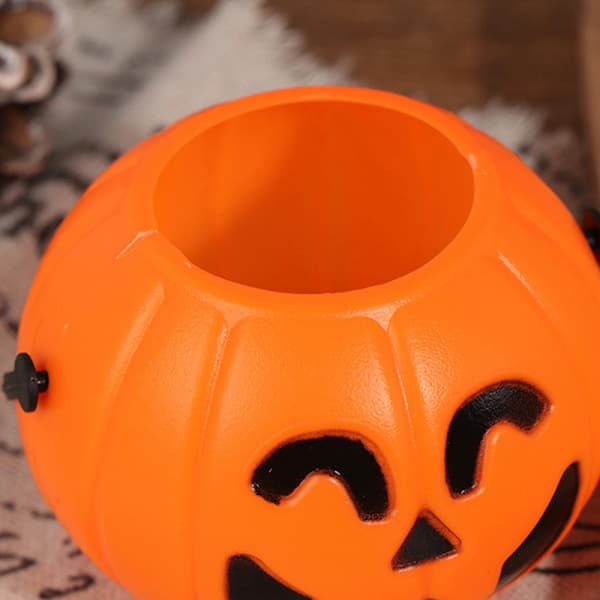 Halloween Party Props Plastgresskarbøtte Dekorer Halloween D Én Størrelse D