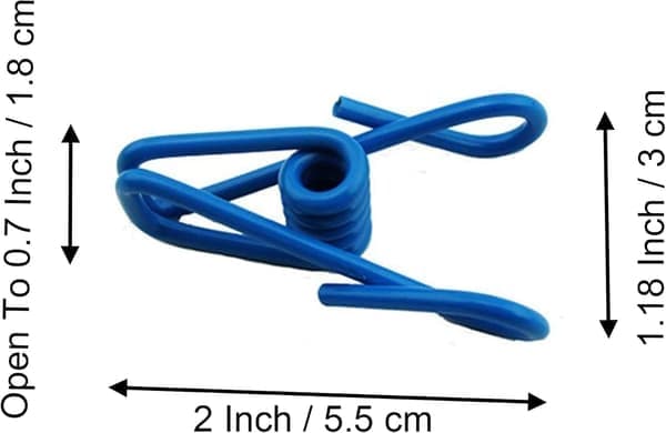 30 stk metallklemmer PVC-belagt høy elastisitet for klesklyper binders matklyper