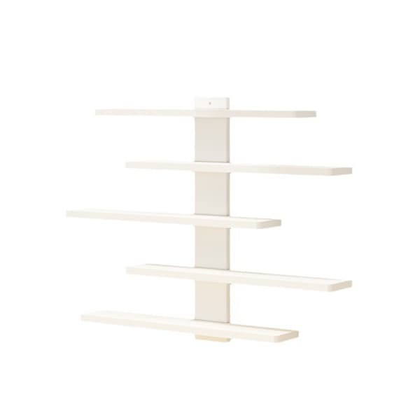 5-Vånings Justerbar Väggmonterad Displayhylla för Actionfigurer Vit White