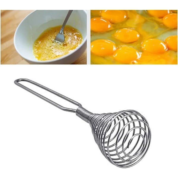 Praktisk manuell spiralvisp för köket, portabel visp för mjölkdrycker, kaffeshake, skummare, mixer, visp, köksredskap för hemmabruk