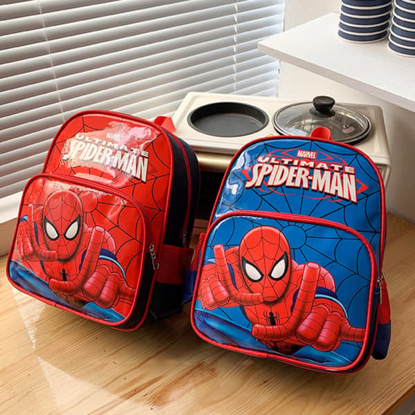 Marvel Barn Spider-Man Ryggsäck Reseskola Väska Blå-FM- Blå