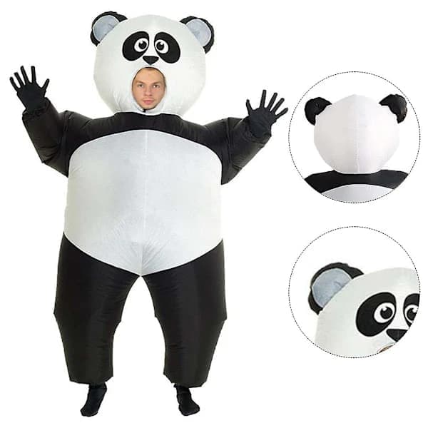 Panda oppusteligt cosplay-kostume til voksne, behageligt letvægtskostume til aktivitetsfest og scene