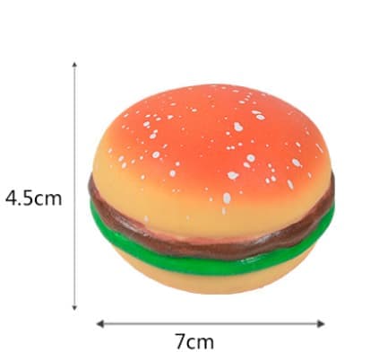 Hamburger Squishy Leksaker, Långsamt Stigande Kläm Stresslindrande Bollar för Barn och Vuxna