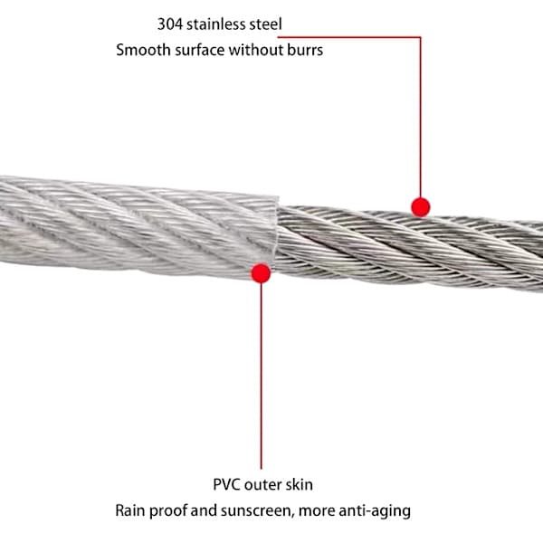 3-10M Wire Dobbelthodet Hundebånd Ledetau Tau W A6 A6
