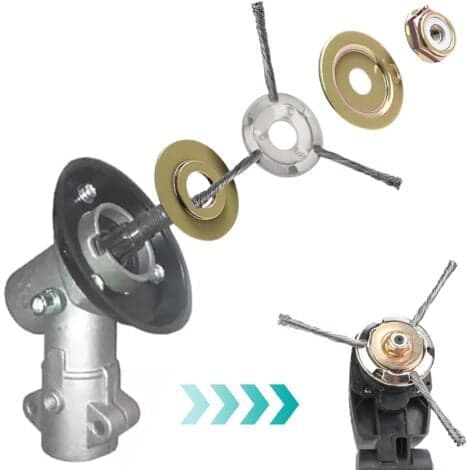 Elektrisk trimmer med 25,4 mm hull, ugressbørste, trimmerhode