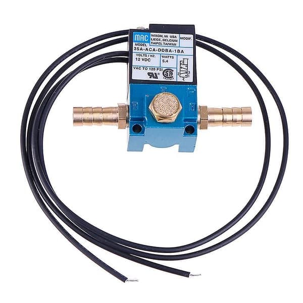 sett MAC magnetventil 1/8' 35a-aca-ddba-1ba med messing lyddemper Dc12v Shytmv