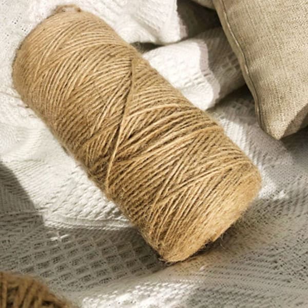 200m naturlig jutegarn, 1mm håndværksgarn dekorativt garn perfekt til