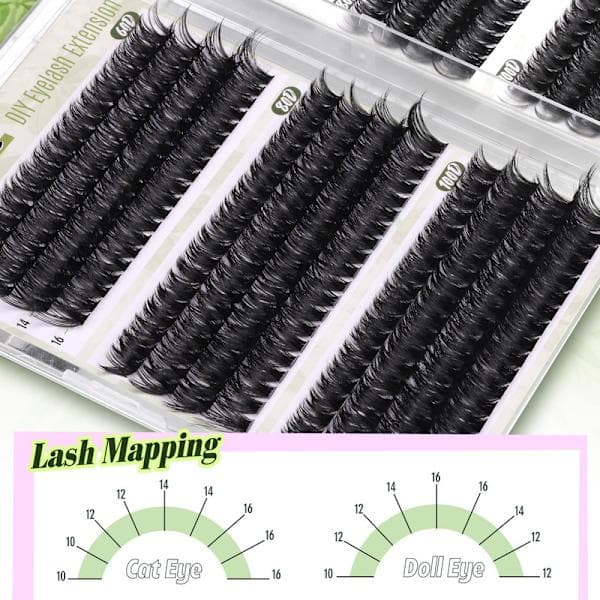 DIY Individuelle Øjenvipper (60D+80D+100D)