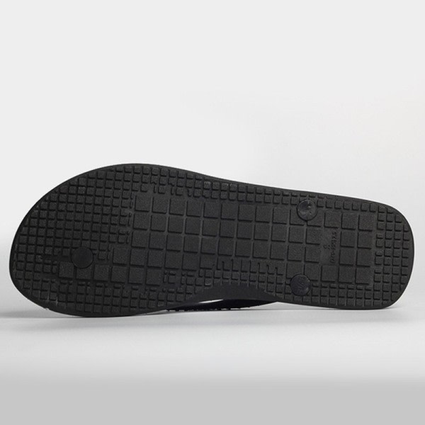 Sommer Mænd Tøfler Bump Massage Bølget Gummi Overdel Slid Anti-slip Farve Vandtæt Strand Ferie Cool Mænd Flip Flops Black size 43-44