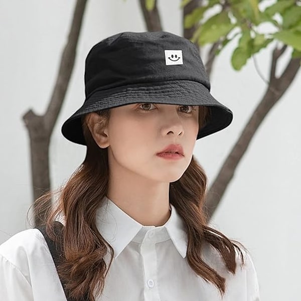 Pakke med 2 fiskehatte Bucket Hat Unisex Solhat Bomulds Bucket Hat Sammenfoldelig fiskehat Fiskehat Fritid Hat