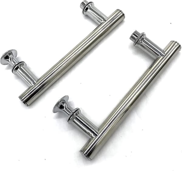 2 stk 145 mm (14,5 cm) krom ABS dusjdørhåndtak, hull til hull