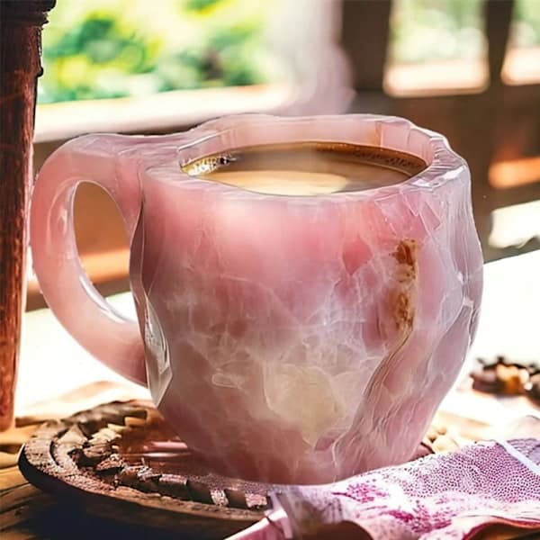 Mineral Krystal Kaffe Kobber Lilla