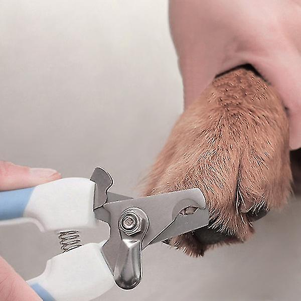 Nagelklippare for husdjur i rostfritt stål S hvit S Blå