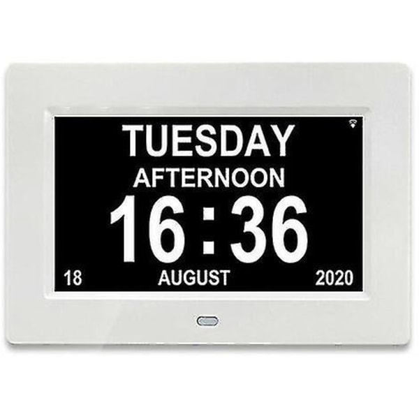 7 Lcd Horloge Numrique Calendrier Avec Date, Horloge Calendrier Avec Date, Jour Et Heure Horloge Alzheimer Horloge Pour Les Seniors,c'est Pour Les Par