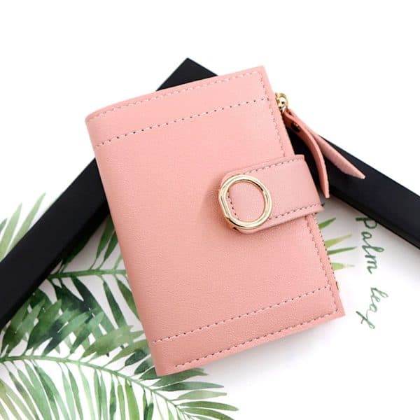 Kort damplånbok Clutch-väska ROSA rosa pink