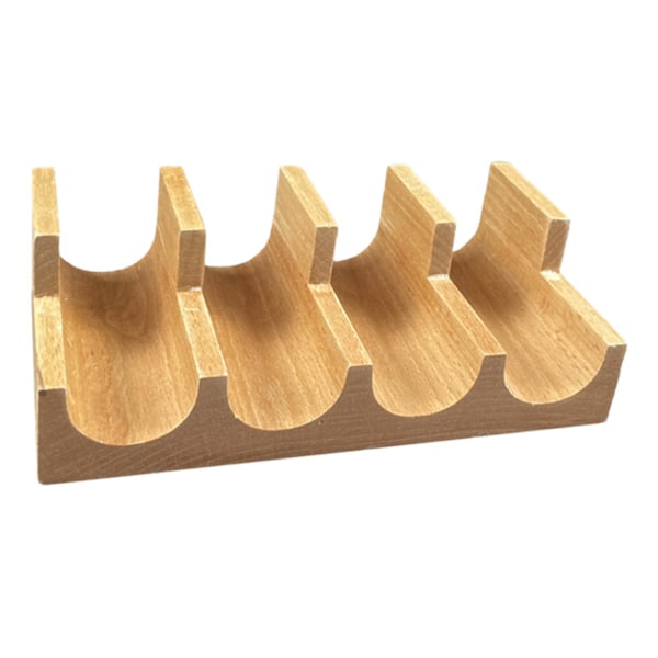 Trä Tacohållare, Sushi Serveringsfat, Sushi Tacoställ, Sushihållare Stativ, Trä Sushihållare för Semester Wood 4 Grid