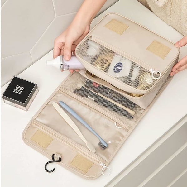 8-delade packningskuber, klädpåsar, arrangör för semester och resor Beige