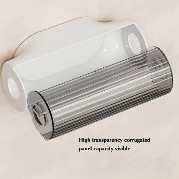 Väggmonterad soppåsedispenser plastpåsar shoppingpåsebehållare Bright White