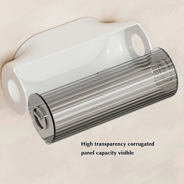 Veggmontert søppelpose dispenser plastposer handlepose beholder Bright White