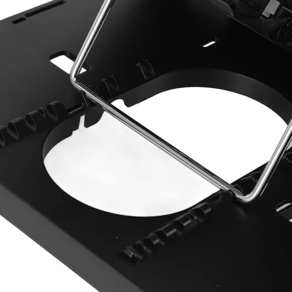 Bærbar aluminiumsfodstøtte, computerstander til Macbook, Laptop sort black