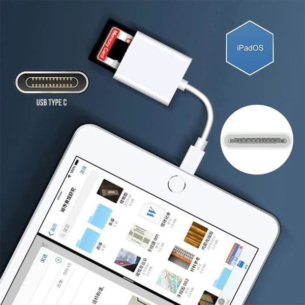 USB 2.0 Typ-C till TF Micro SD SDXC SDHC kortläsaradapter kompatibel med MacBook och bärbar dator
