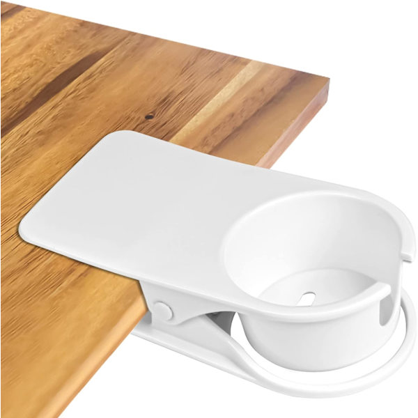 Drikkekopholder Clip, Bærbar Bord Side Kopsholder Kop Underkop Clip Design til Vand Drik Drik Sodavand Kaffe Te (Sort)