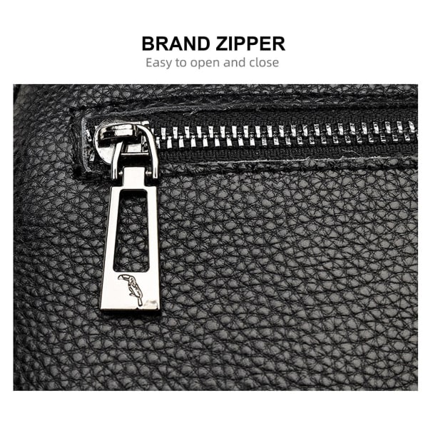 Crossbody väska Liten axelväska i läder dam med dragkedja grön green