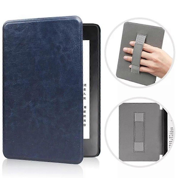 Slimshell-kotelo 7\" Kindle Paperwhite (12. sukupolvi) 2024 Premium PU -suojus tummansininen dark blue
