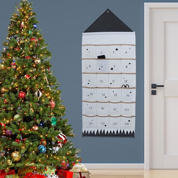 50 * 120 cm julekalender til selvfyldning, stofjulekalender