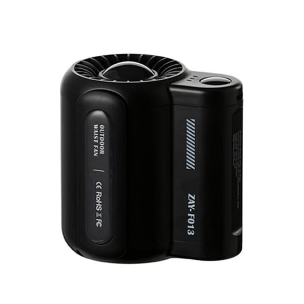 Genopladelig ventilator - Sort - 3 hastigheder - 4500mAh - Bærbar