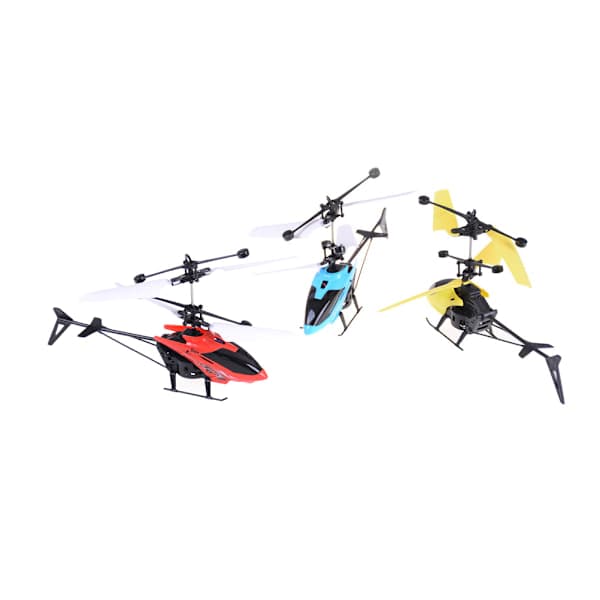 RC Infrarød Induksjonshelikopter Fly USB Lading LED Heliko Blå