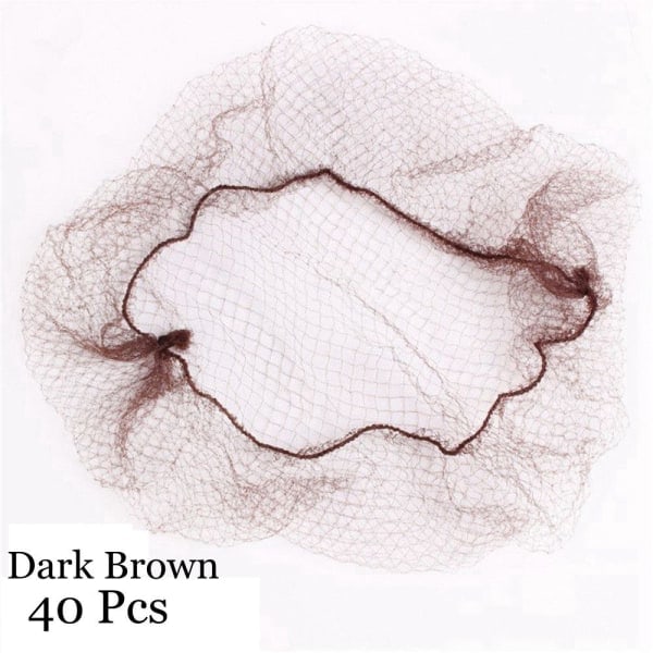 20/40 stk Usynlige hårnett Finmasket mørk brun 40 stk dark brown 40 Pcs